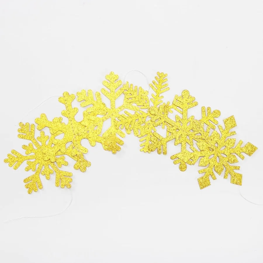 Gold Snowflake Christmas Garland