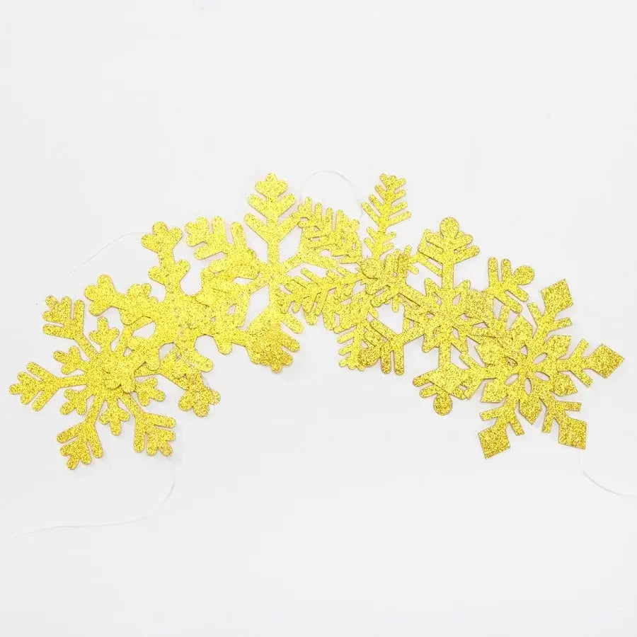 Gold Snowflake Christmas Garland