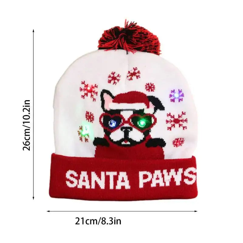 LED Christmas Beanie Hat