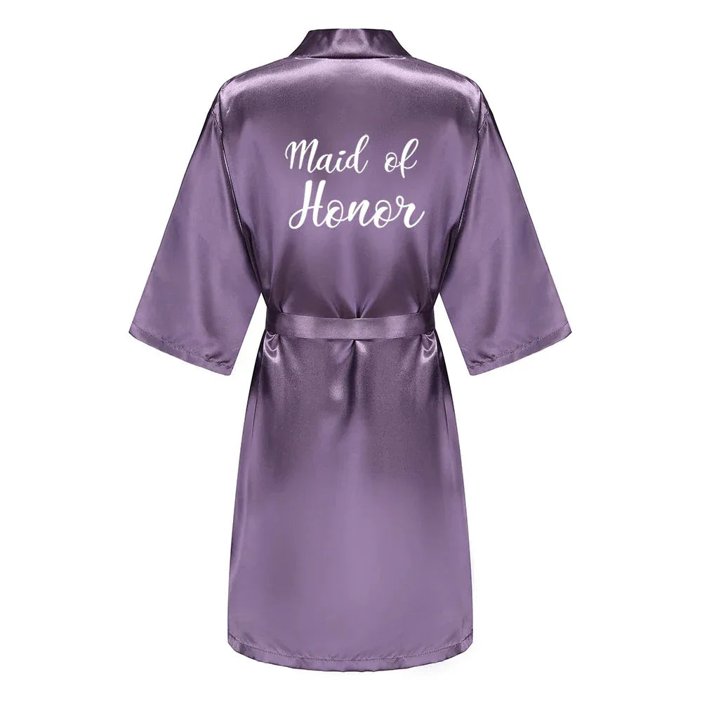 Mother Shower Gift Bridesmaid Wedding Short Robes As the photo show 1 / S