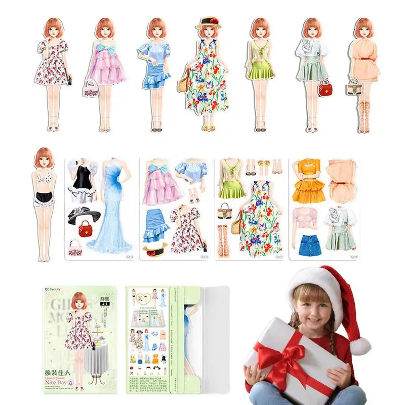 Magnetic Princess Paper Dolls – Creative Dress-Up Playset with Magnetic Outfits