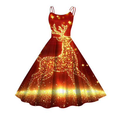 Women’s Christmas Cosplay Slip Dress Green / L / United States