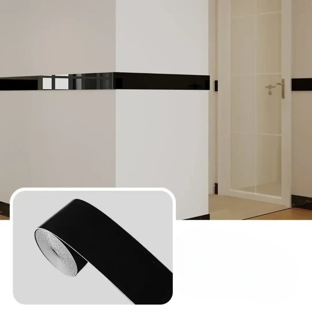 5m Self-Adhesive Foam Skirting Board Wall Sticker United States / black