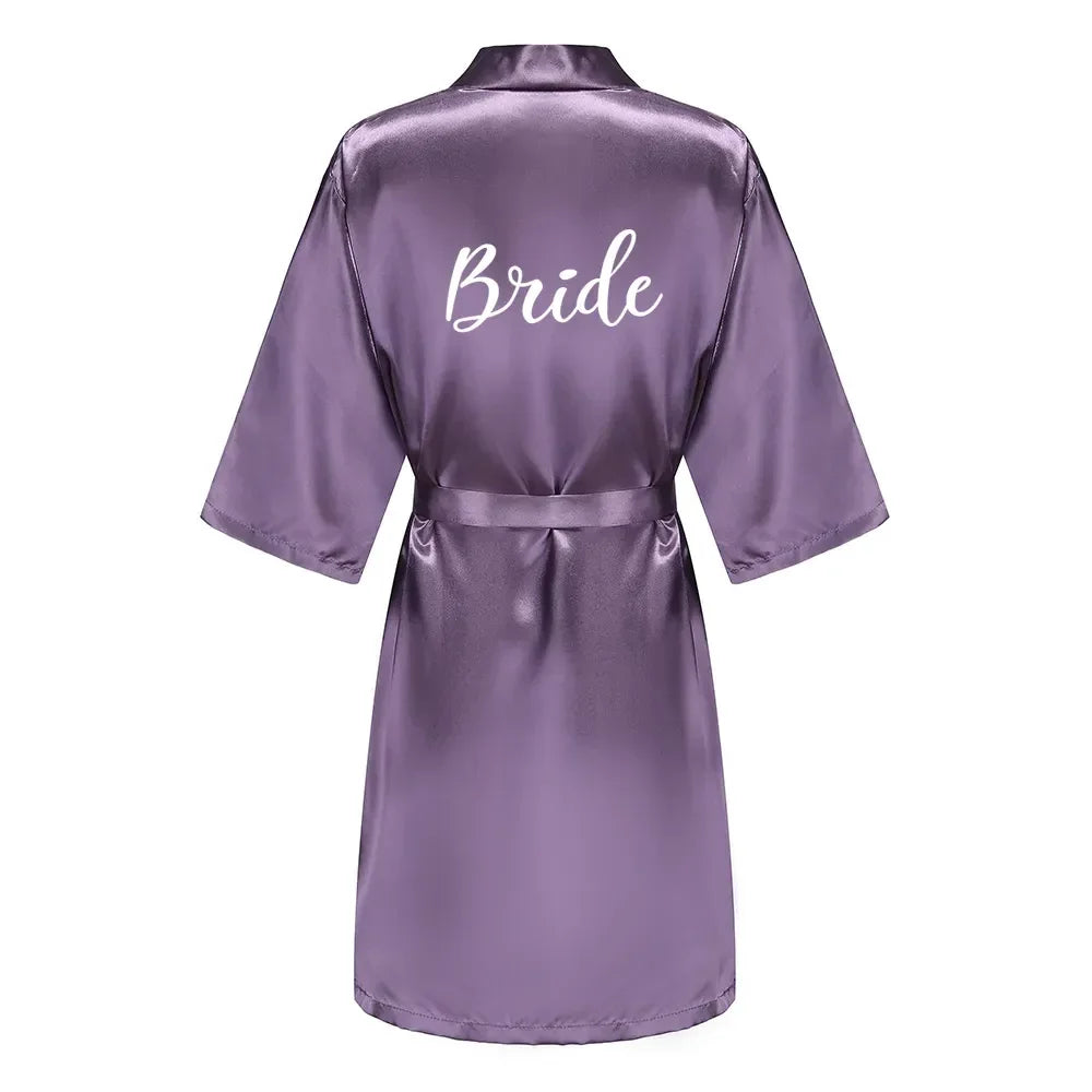 Mother Shower Gift Bridesmaid Wedding Short Robes As the photo show 6 / S