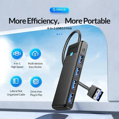 ORICO Ultra-Slim 4-Port USB-C Hub 4 USB 3.0 15cm USB A / United States