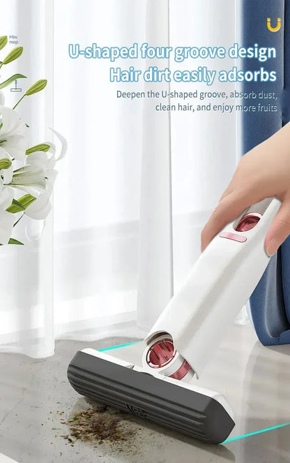 Folding Mini Mop with Self-squeezing 1 Handle 1 Head