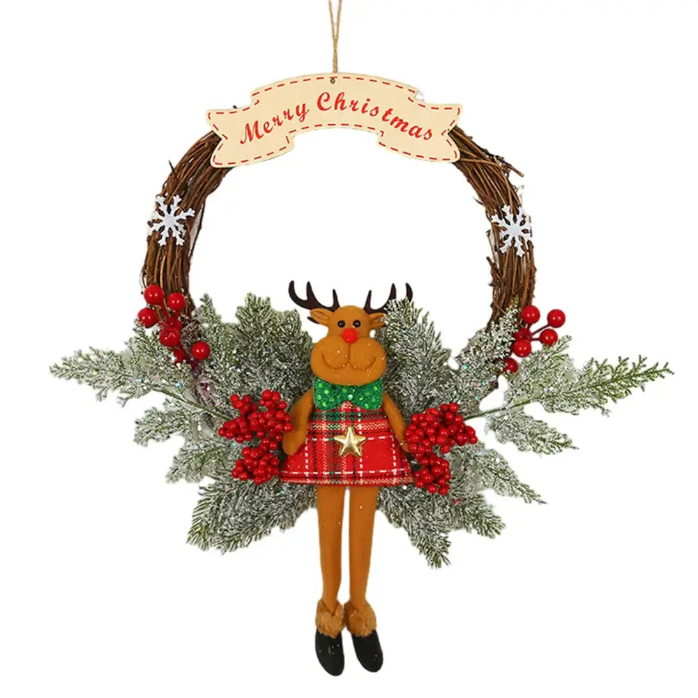 Artificial Christmas Door Wreath & Garland Décor 1Pcs / United States