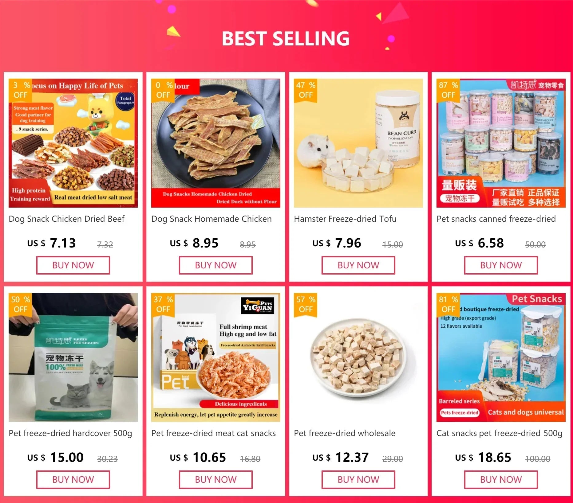 Pet snacks canned freeze-dried Chicken pellets 120g