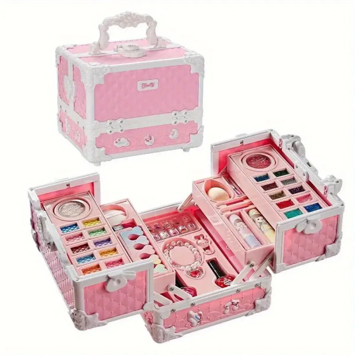 Kids Makeup Kit for Girls – 57-Piece Washable Pretend Play Makeup Set with Cosmetic Case