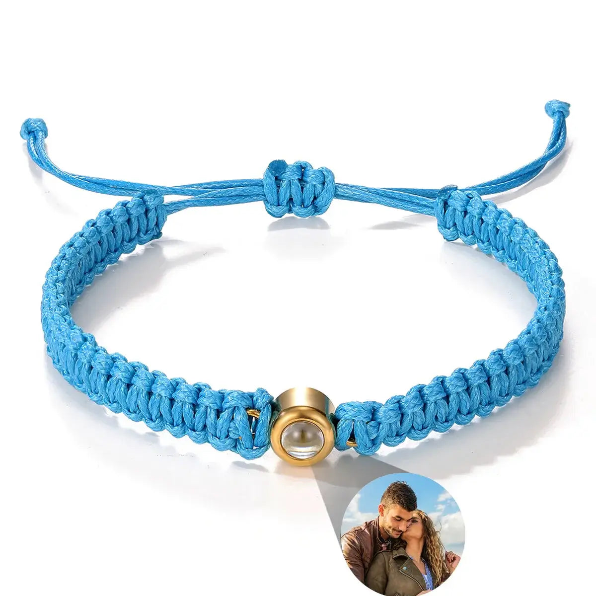 Shopminx Custom Bracelets with Picture inside Style 19 / Rose Beads / United States