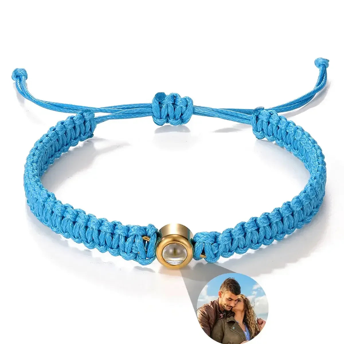 Custom Bracelets with Picture inside Style 19 / Rose Beads / United States