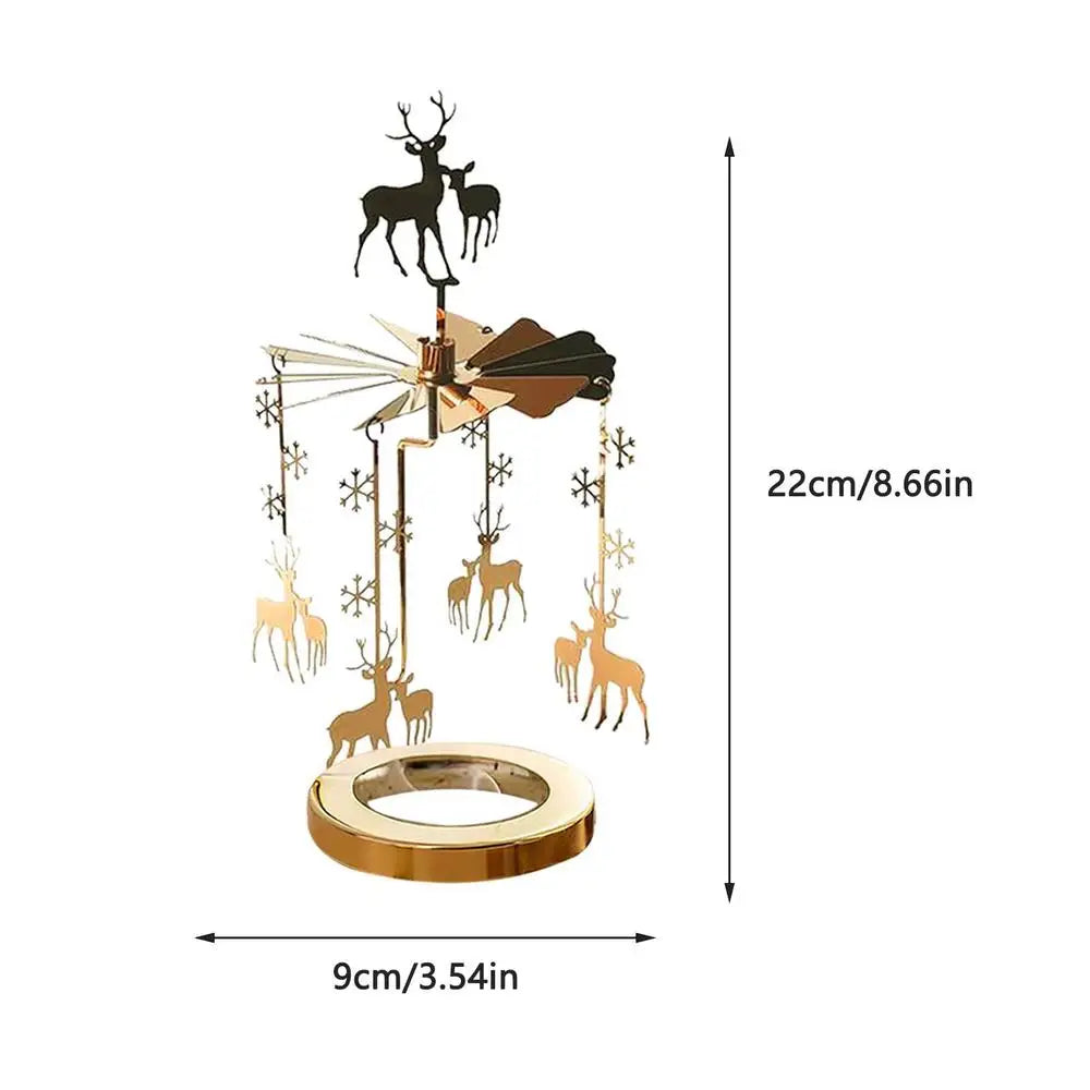 Candle Holder Thermal Rotating Candlestick Thanksgiving Table Decoration