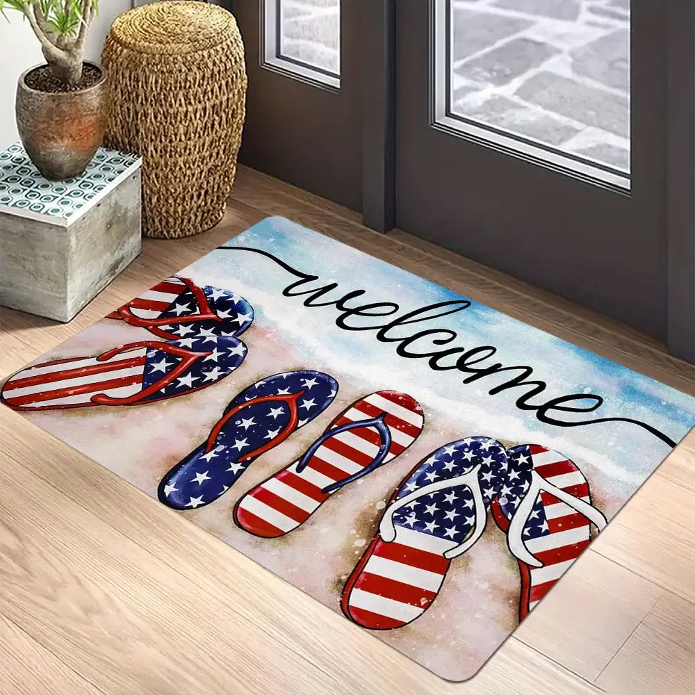Shopminx American Flag Non-Slip Welcome Doormat 4 / 40x60CM