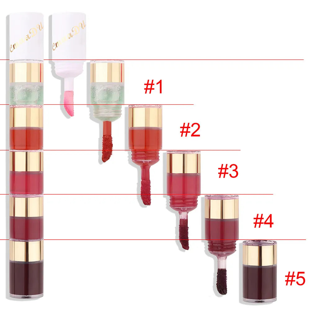 5 In 1 Matte Lipstick Kit Combo Strip