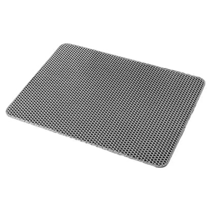 Cat Litter Mat Cat Litter Trapping Mat With Honeycomb Double Layer Washable Gray / United States