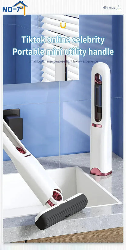 Folding Mini Mop with Self-squeezing 1 Handle 1 Head