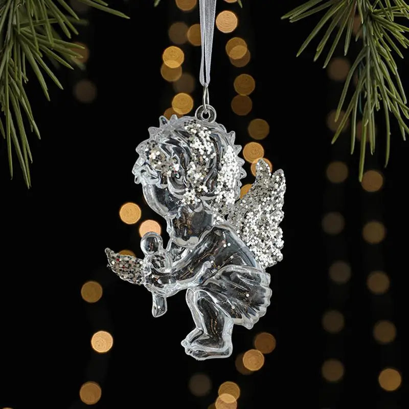 Crystal Acrylic Christmas Ornament – Dancing Angel Pendant