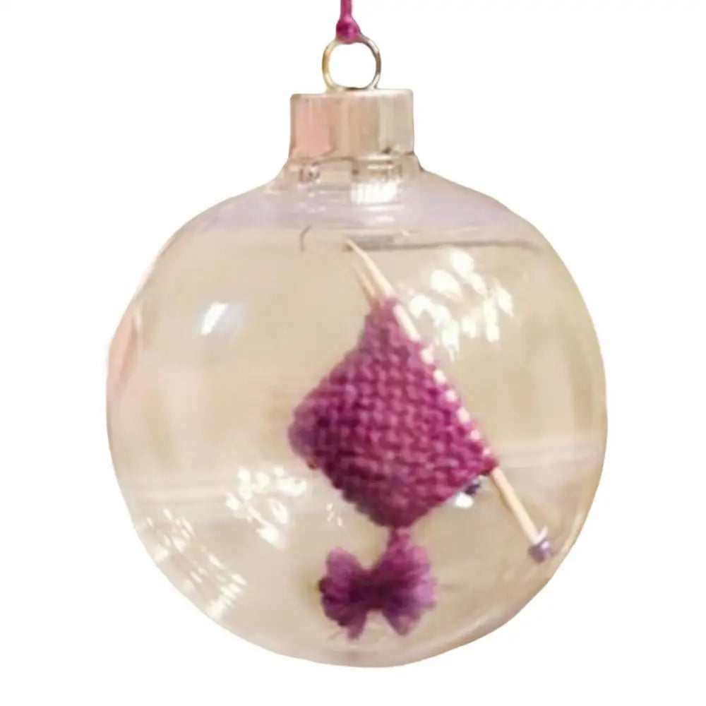 12CM Transparent Christmas Ball Ornaments
