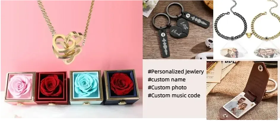 Heart Necklace Photo Personalized Picture Pendant Couple Men / s925 material / United States|45cm