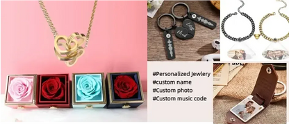 Heart Necklace Photo Personalized Picture Pendant Couple Men / s925 material / United States|45cm