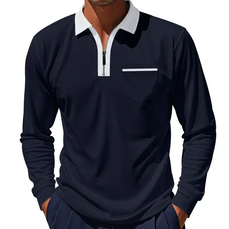Modern fit men’s long sleeve shirt for everyday comfort and style.