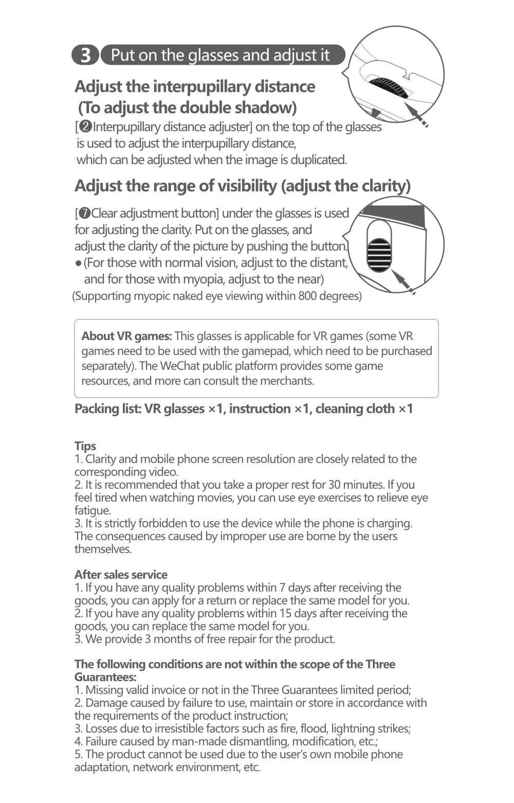 VRG Pro 3D VR Headset with Adjustable Lenses – Immersive Smart Glasses for 3.5–7” Smartphone