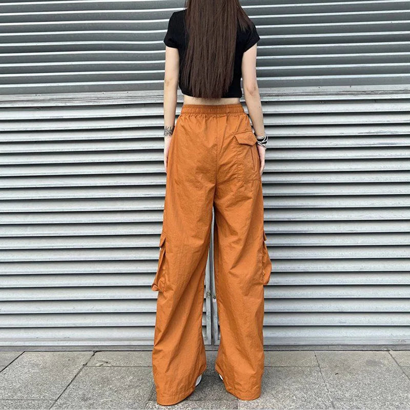 Streetwear Women Oversize Solid Cargo Pants