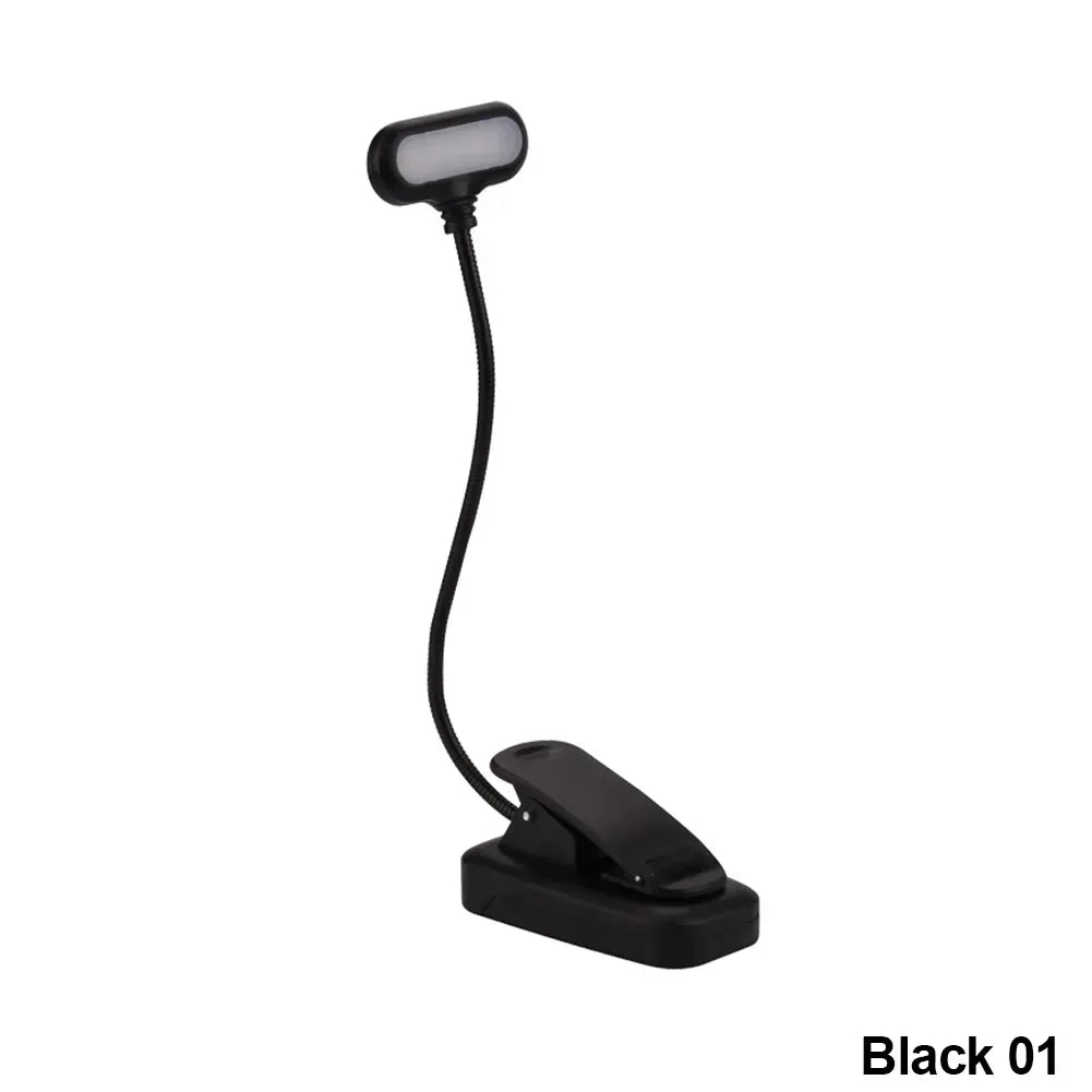 Adjustable Mini Clip-On Study Desk Lamp Black 01