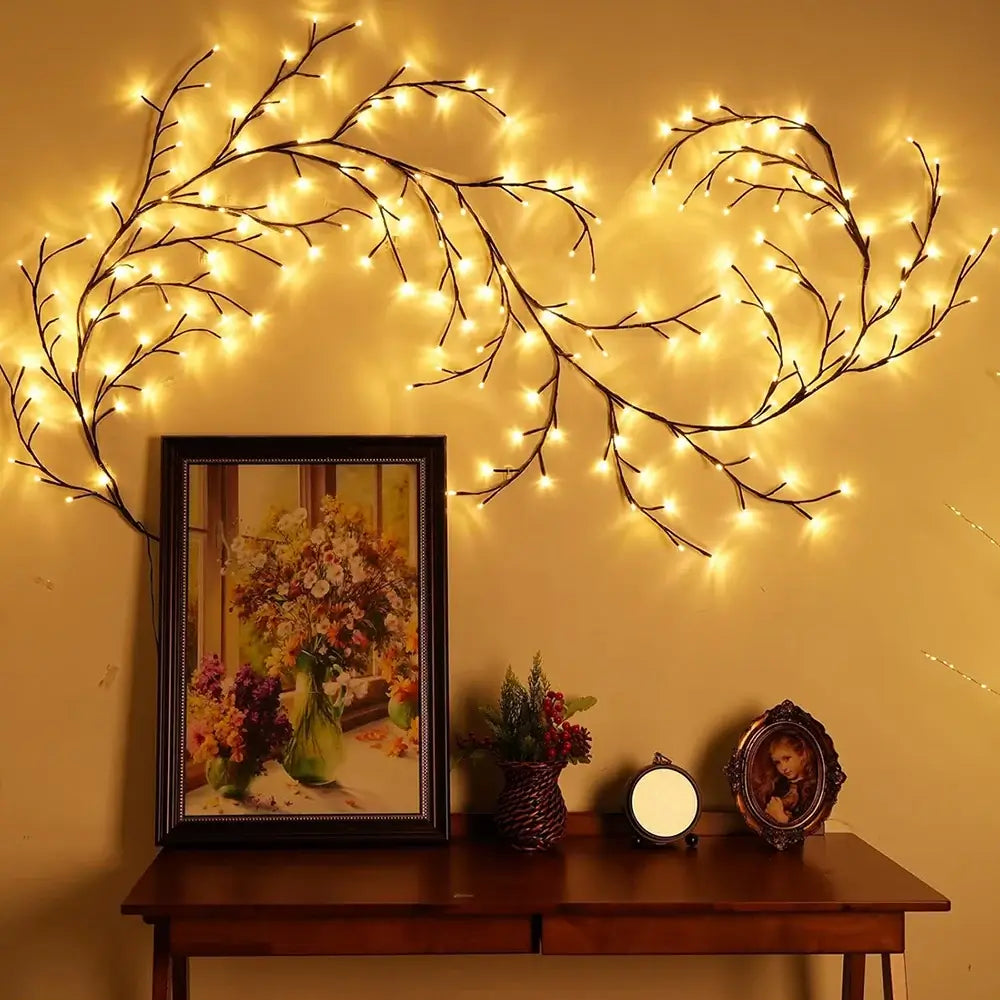 Solar LED Tree Branch String Lights – 96LED Outdoor Waterproof Garland