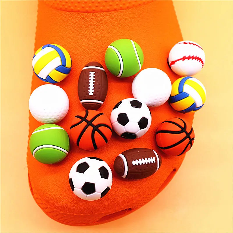 Realistic Mini 3D Ball PVC Shoe Charms