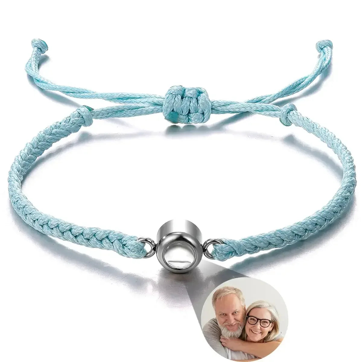 Custom Bracelets with Picture inside Style 16 / Rose Beads / United States
