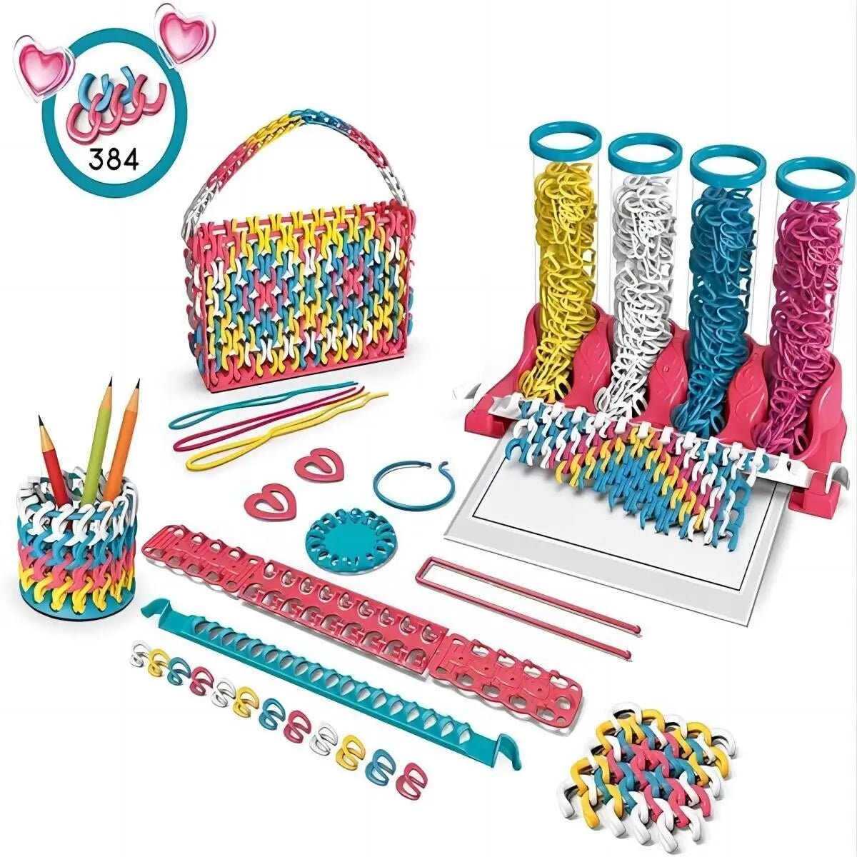 DIY Ribbon Weaving Bracelet & Jewelry Making Kit for Kids