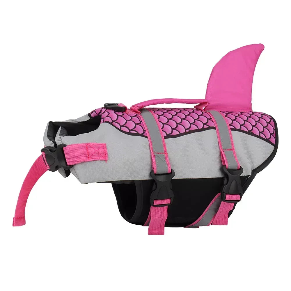 Life Vest Collar Harness Pet Swimwear Rose / XS