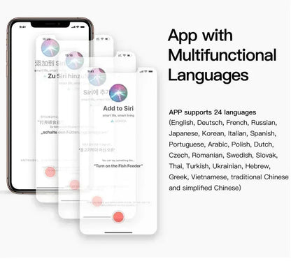 Wifi Wireless Intelligent Remote Control Fish Tank Dispenser WiFi Black