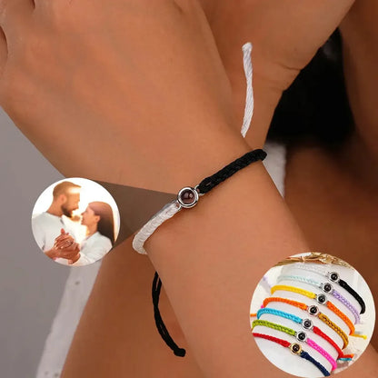 Custom Bracelets with Picture inside Style 2 / Gold Beads / United States
