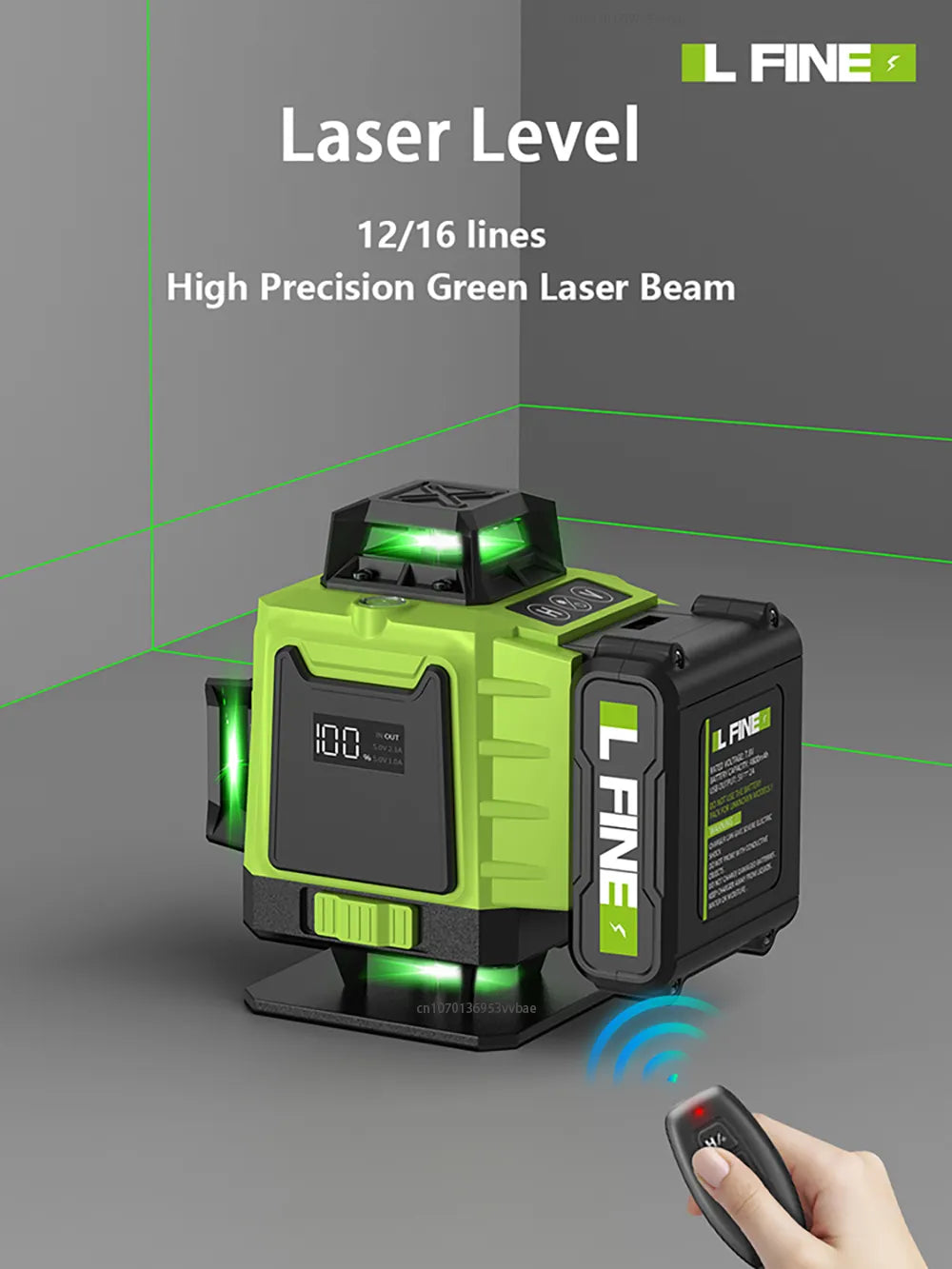 Laser Lines Horizontal And Vertical With Remote Control