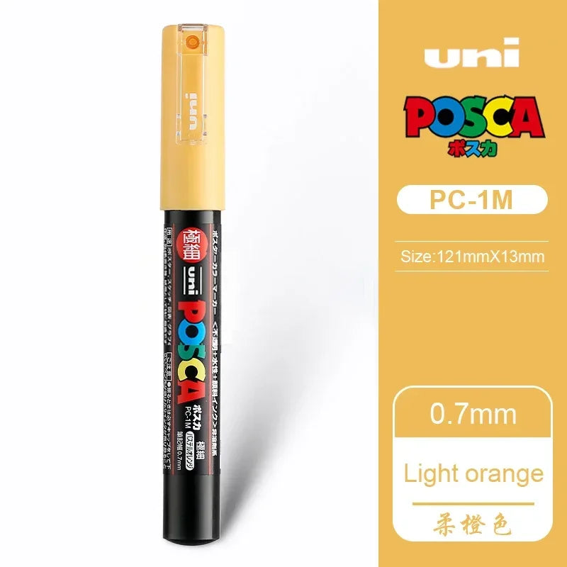 1 UNI Ball POSCA PC-1M Marker Pen POP Poster Light orange