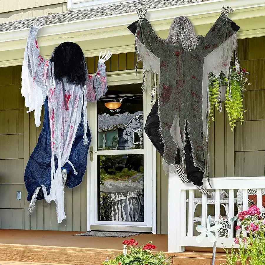 JOYIN 2-Pack 47" Halloween Climbing Zombie Decorations