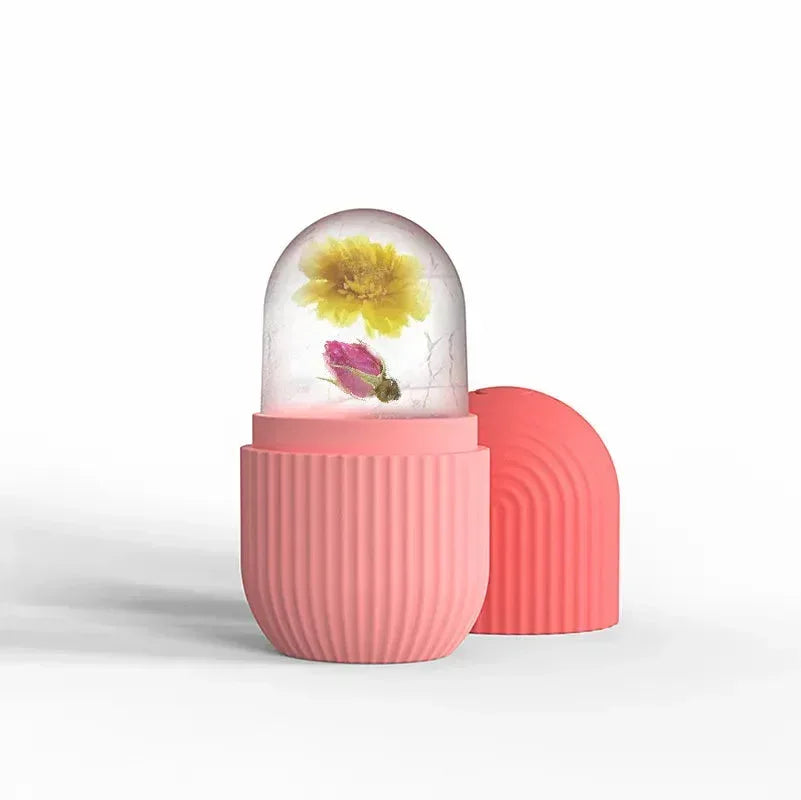 Silicone Ice Cube Beauty Lifting Ice Ball Face Massager Gold