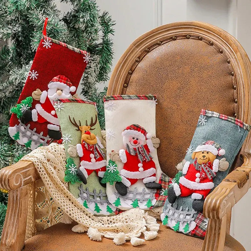 Christmas Socks & Candy Gift Bag Set 19x24cm / United States / B