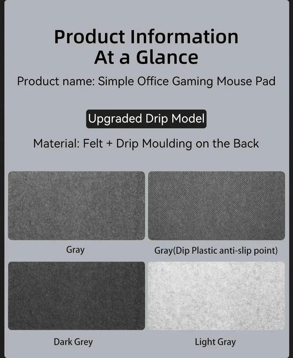 Keyboard Mat Gaming Accessories Light Gray / 60X30cm