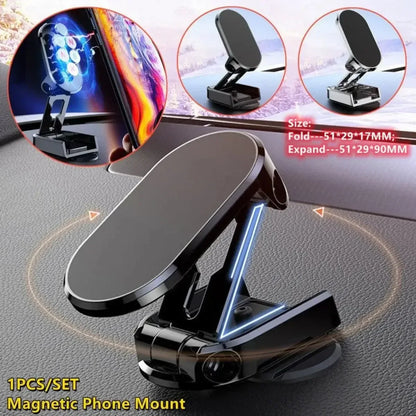 Magnetic Car Phone Mount – 360° Rotating Smartphone Holder black