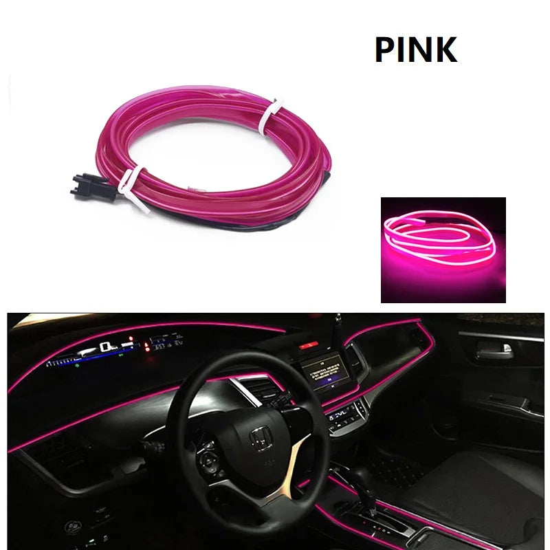 Neon LED Light Glow EL Wire String Strip Rope