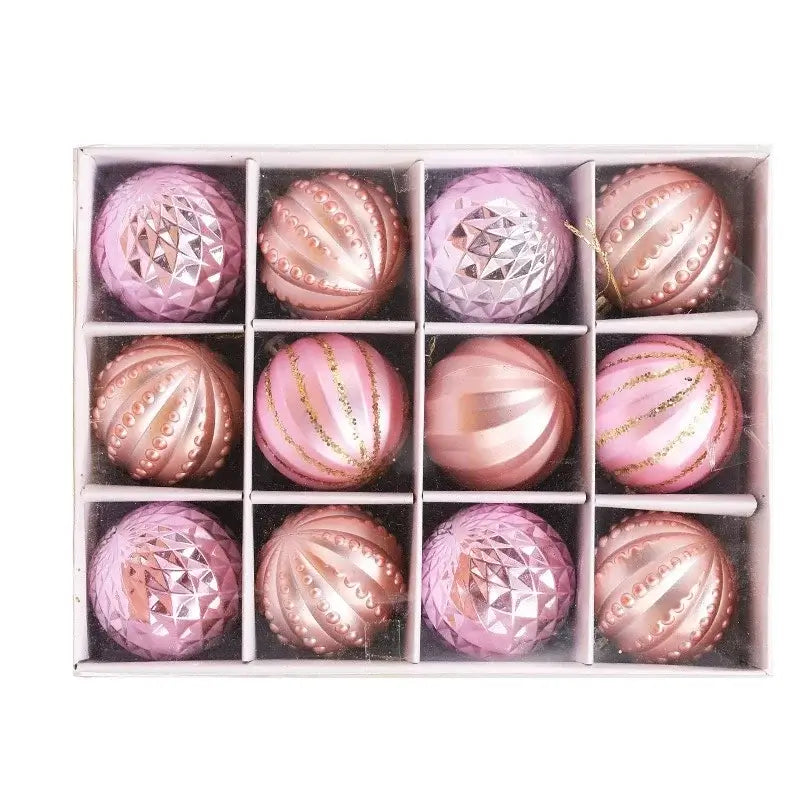 Printed Christmas Ball Ornaments Set