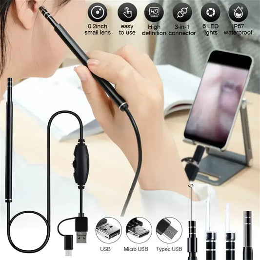 3-in-1 LED Ear Cleaning Endoscope 1 / 2m