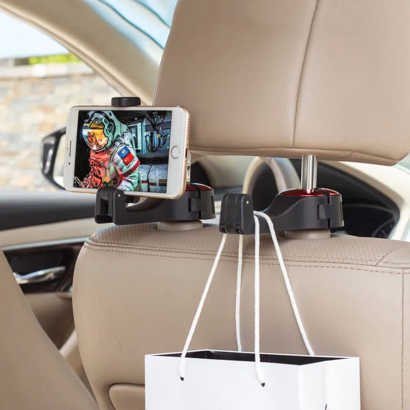 Car Headrest Hook & Phone Holder