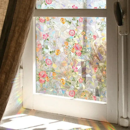 3D Static Cling Flower Glass Sticker (Opaque Window Film) A5 100X40CM / United States