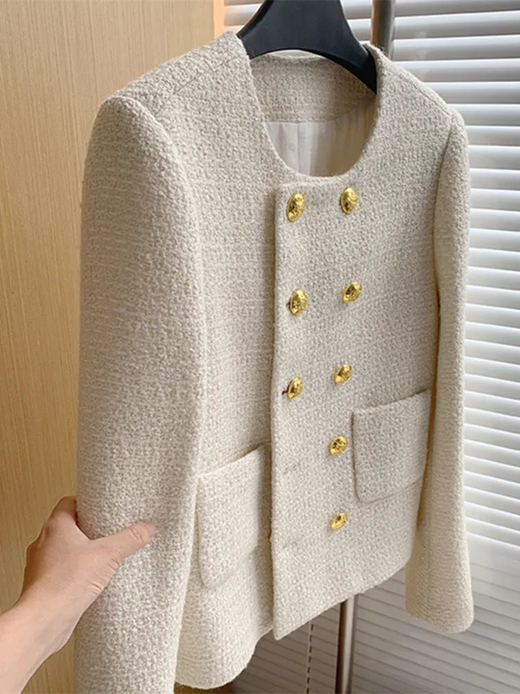 Autumn Winter Brand Luxury Tweed Short Jacket