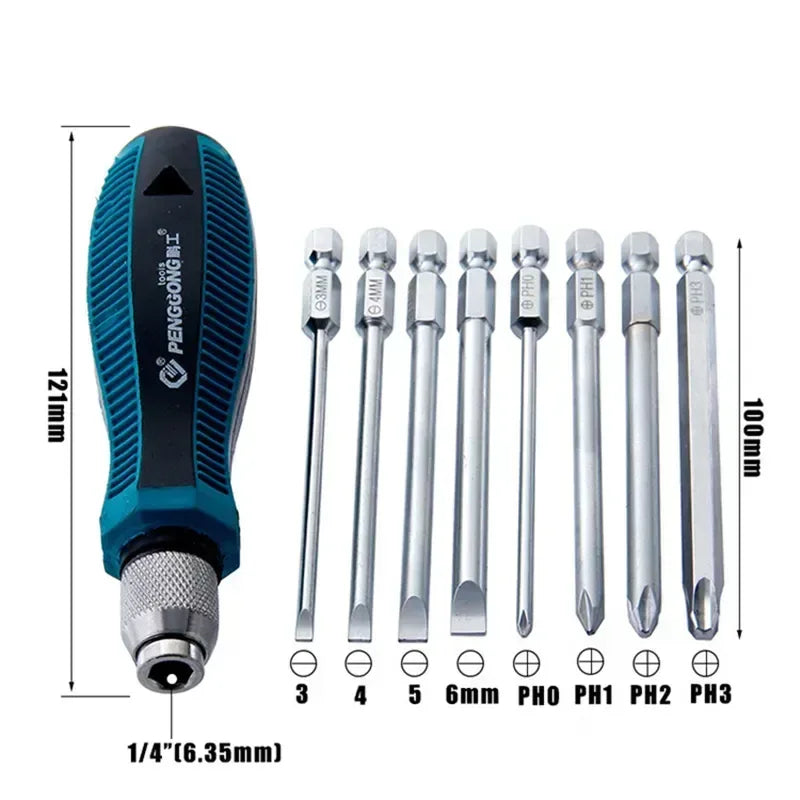 Magnetic Hand Tools Set Silver