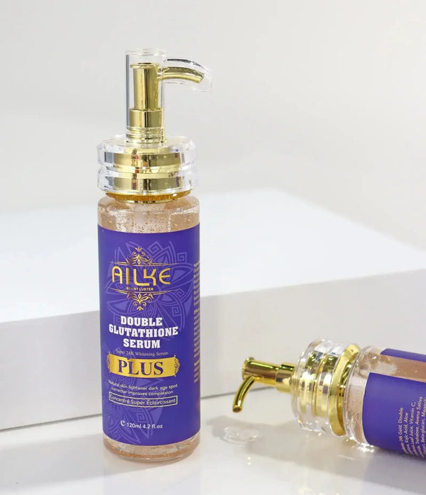 Skin Brightening Serum for Face & Body - Double Glutathione & Collagen, Gold-Infused